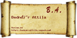 Bednár Attila névjegykártya